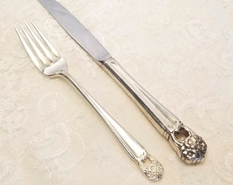 Vintage flatware set Vintage dinner set 1847 Rogers Bros IS Cutlery Set Vintage Dining Flatware Eternally Yours flatware silverplate