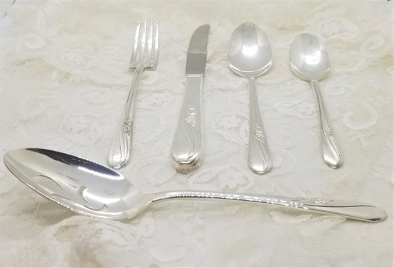 ヴィンテージ シルバーウェア セット クリスマス カトラリー 5人用