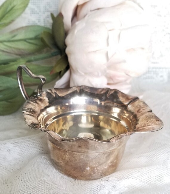 Vintage creamer shabby tea party English cream Silverplate creamer Vintage milk jug Afternoon tea French country decor