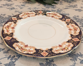 Vintage dinner plate Heirloom plate Bone China plate Royal Albert plate Vintage Royal Albert big plate Vintage plate Cake plate Cobalt blue