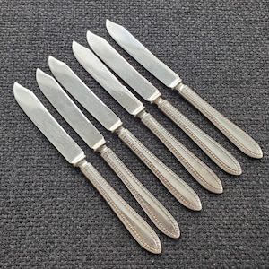 Vintage flatware Rogers bros 1847 fruit knives Vintage silverware Vintage silverplate Butter Spreader Vesta knives set Garden tea time Antiq