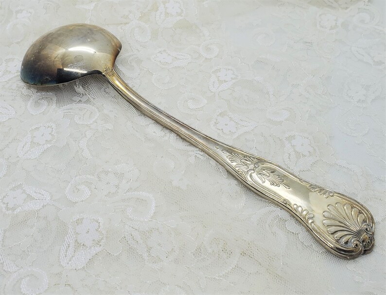 Vintage Large Ladle Italian Silverplate Ladle Holiday Table Etsy