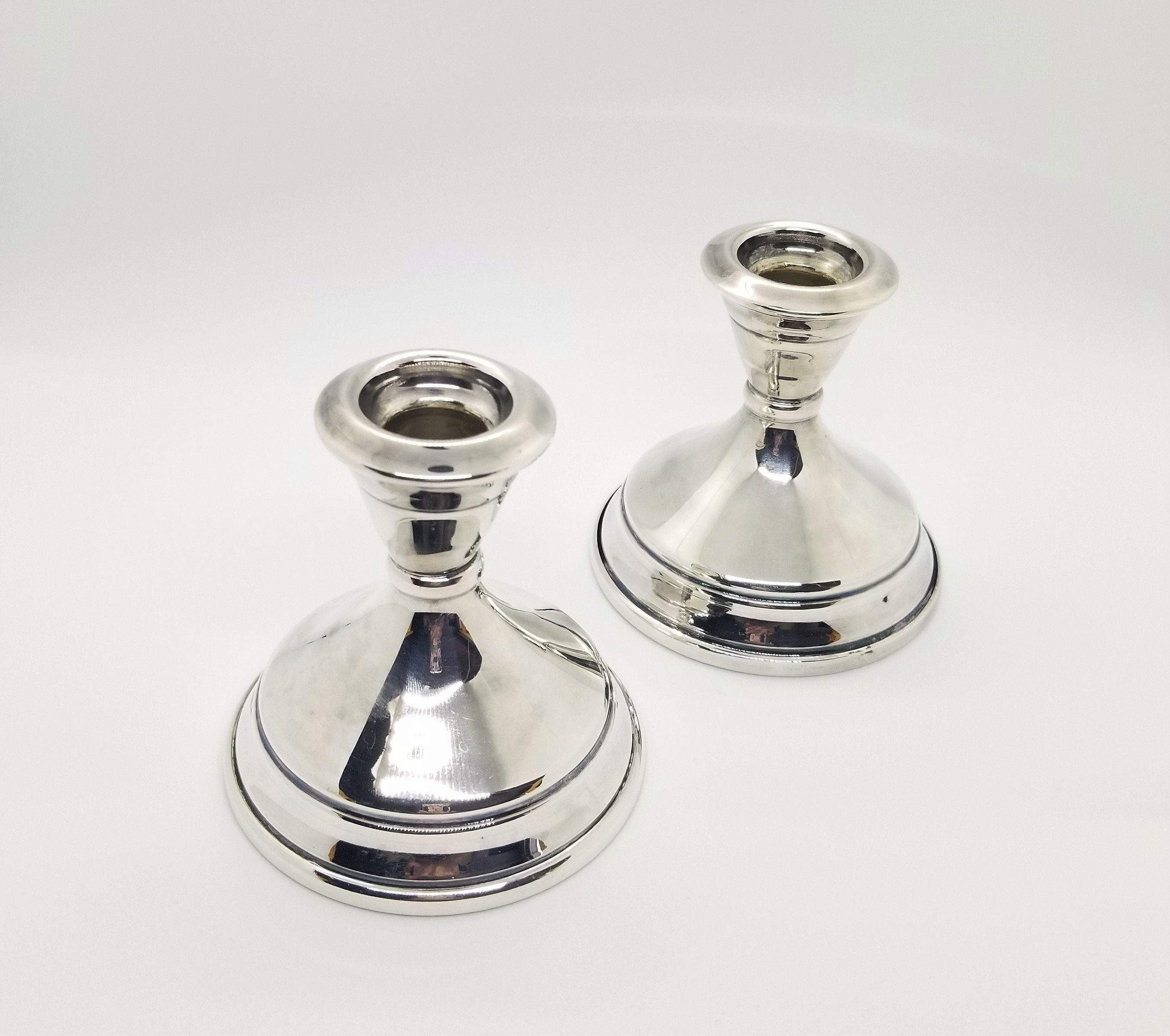 vintage silver plated candlestick holders