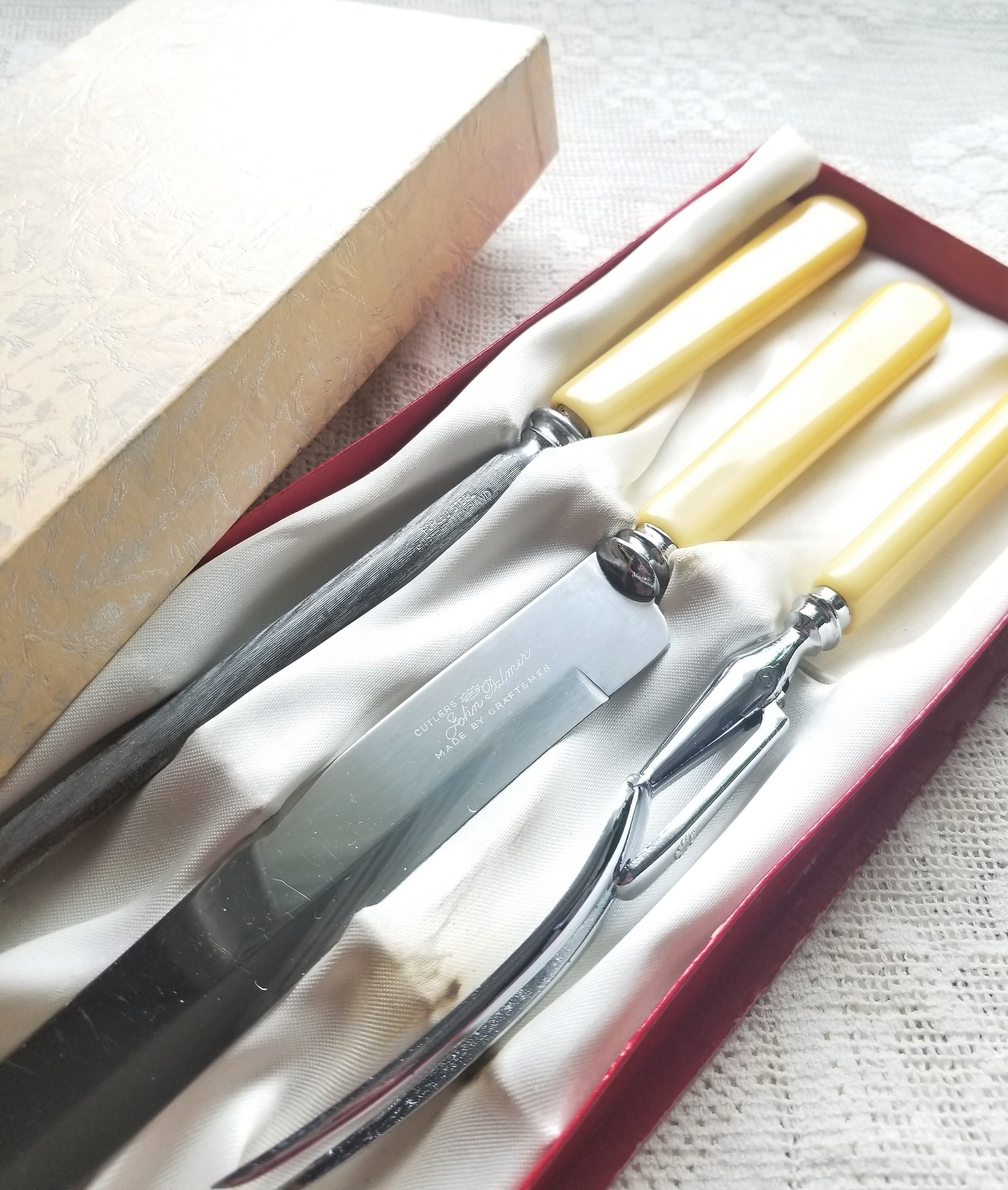Vintage Carving Set Cutlers John Palmer Carving Set Stainless Etsy Canada