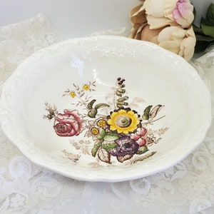 Vintage serving bowl Vintage Mason&#39;s serving dish Friarswood bowl English Ironstone English ceramic pottery Harvest décor Thanksgiving day
