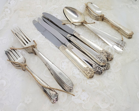 Antique flatware set best sale
