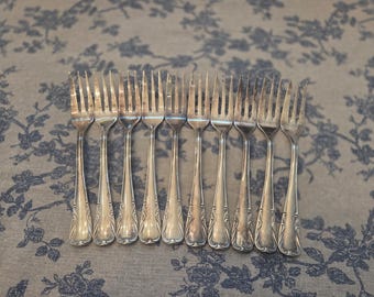 Vintage Van Kempen & Begeer Keltum Silver Plate Dinner Fork 2x