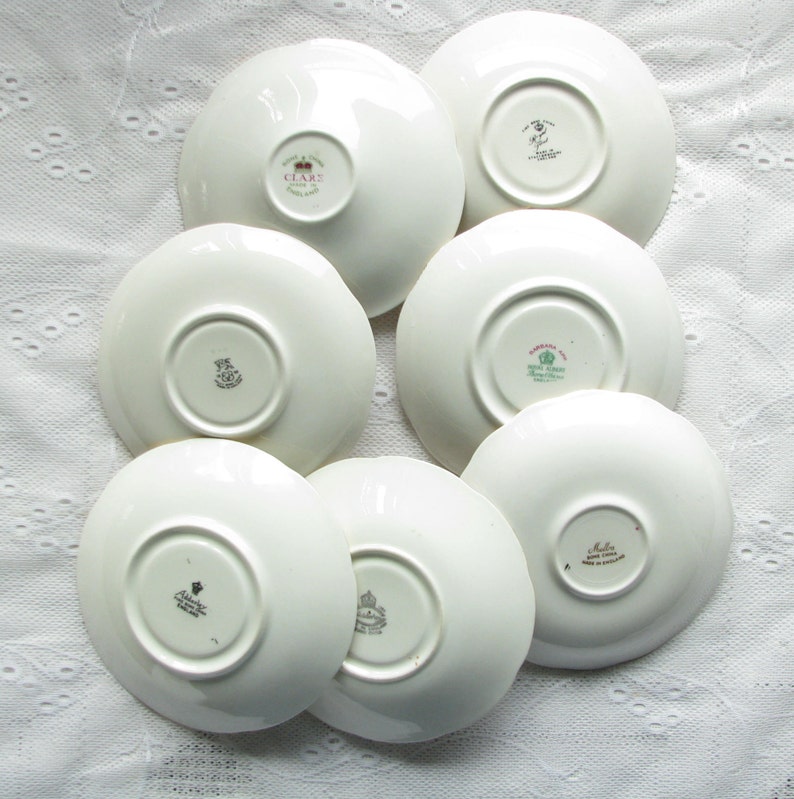 Flower Saucers Vintage Saucers Set Shabby Wall Decor Saucers Etsy