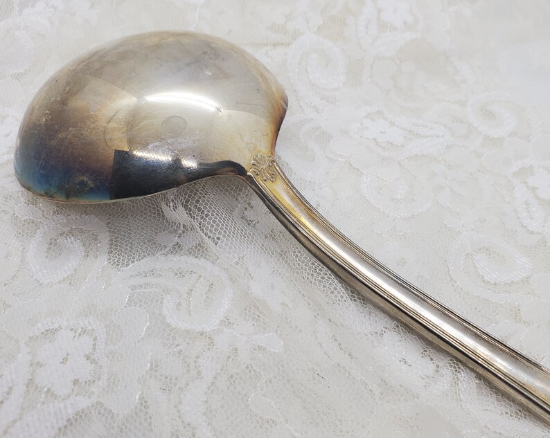 Vintage Large Ladle Italian Silverplate Ladle Holiday Table Etsy