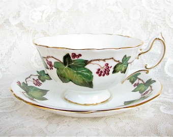 Vintage Adderley cup Vintage bone china cup saucer English china Shabby tea party Mother gift for grandmother Adderley china Rare cup