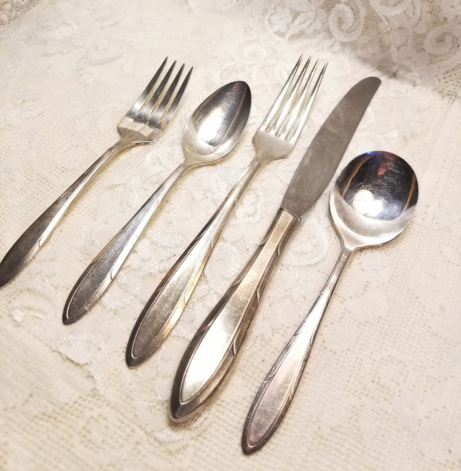 Nobility Plate Silverware set Reverie Crown Silver Plate Etsy