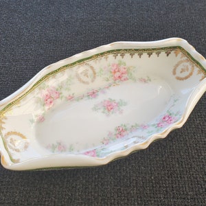 Antique Austria serving dish Imperial Crown China Candy dish Vintage Pickle Dish Collection gift for collector Vintage European plate decor