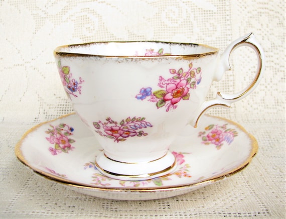 Royal Albert Cup Vintage Royal Albert Georgina Cup Saucer Etsy
