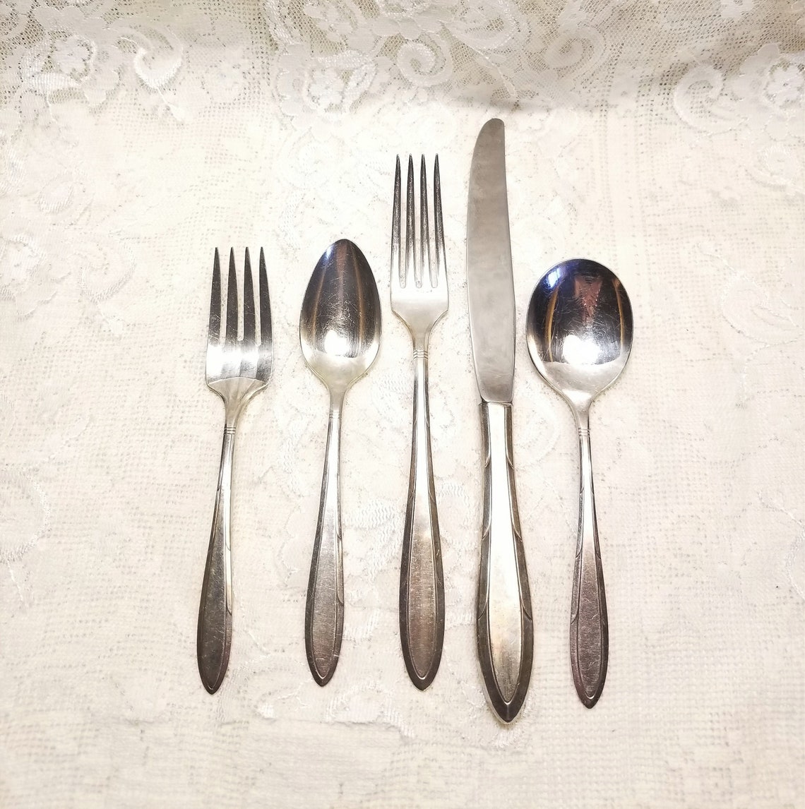 Nobility Plate Silverware set Reverie Crown Silver Plate Etsy