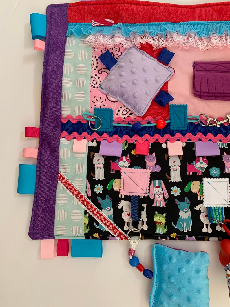 Dogs Themed Fidget Quilt for People With CP Stroke Rehab Etsy