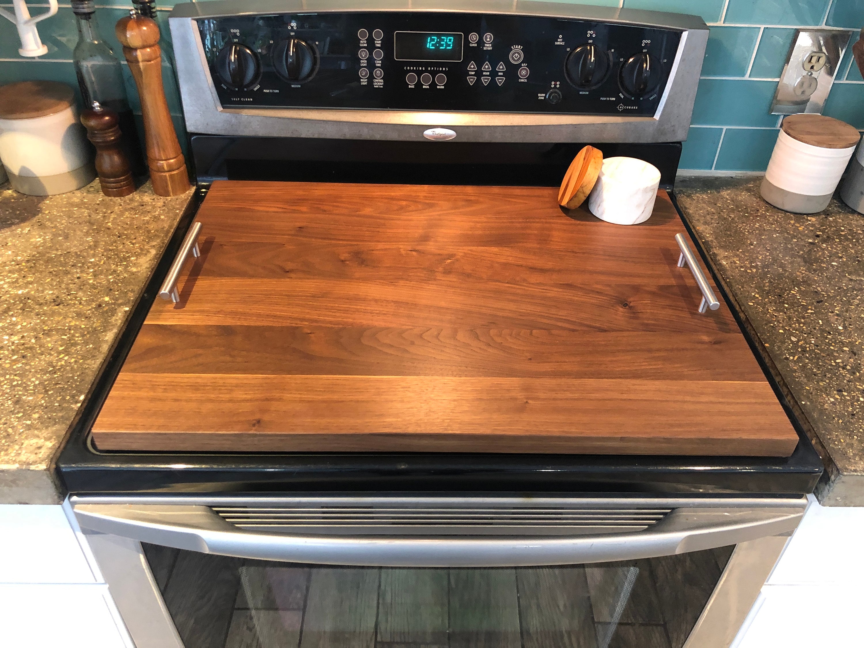 Hardwood Black Walnut Noodle Board Food Safe Stove Cover Etsy Canada