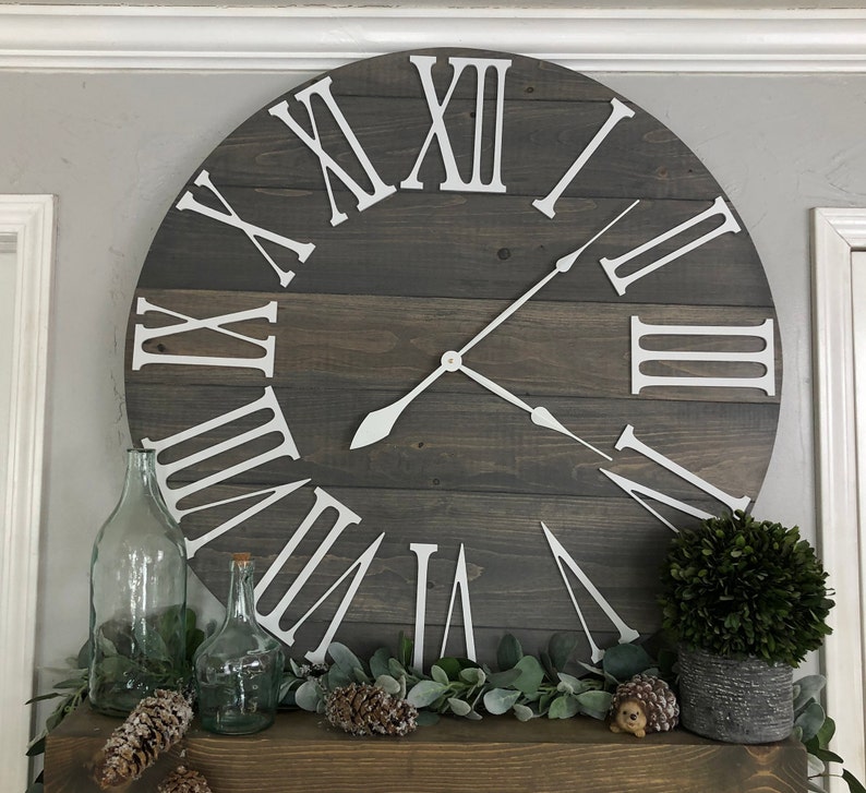 Large Wall Clock the Bailey Roman Numeral Etsy Australia