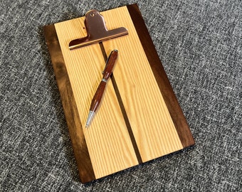 Small Wood Clipboard - READY TO SHIP -  Gifts - 5th Anniversary - Wood - Solid Hardwood Clipboard - 10.25" x 6.75"