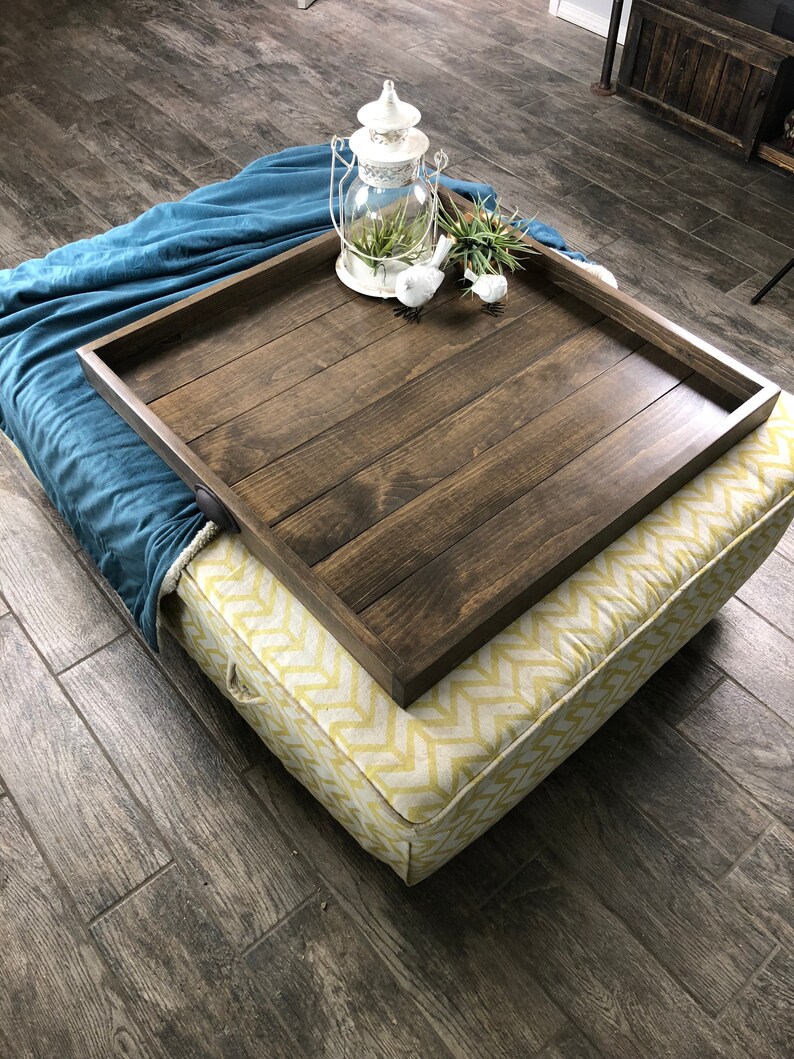 Ottoman Tray Oversized Wooden Large Image 0