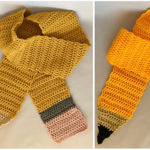 Pencil Scarf Crochet Pattern Etsy