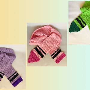Patrón de crochet para bufanda de crayón - SOLO PATRÓN