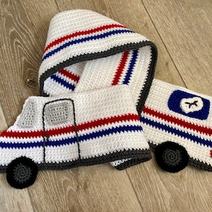 Crochet Mail Truck Scarf Pattern - PDF PATTERN ONLY