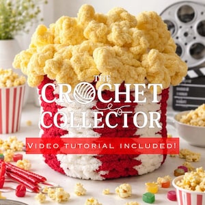 Popcorn Bucket Blanket Pattern (Hand-Knit/Crochet) - PDF PATTERN ONLY - Video Tutorial Included!