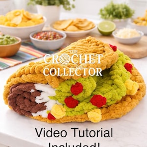 Taco Blanket Pattern (Hand-Knit & Crochet) - PDF PATTERN ONLY - Video Tutorial Included!