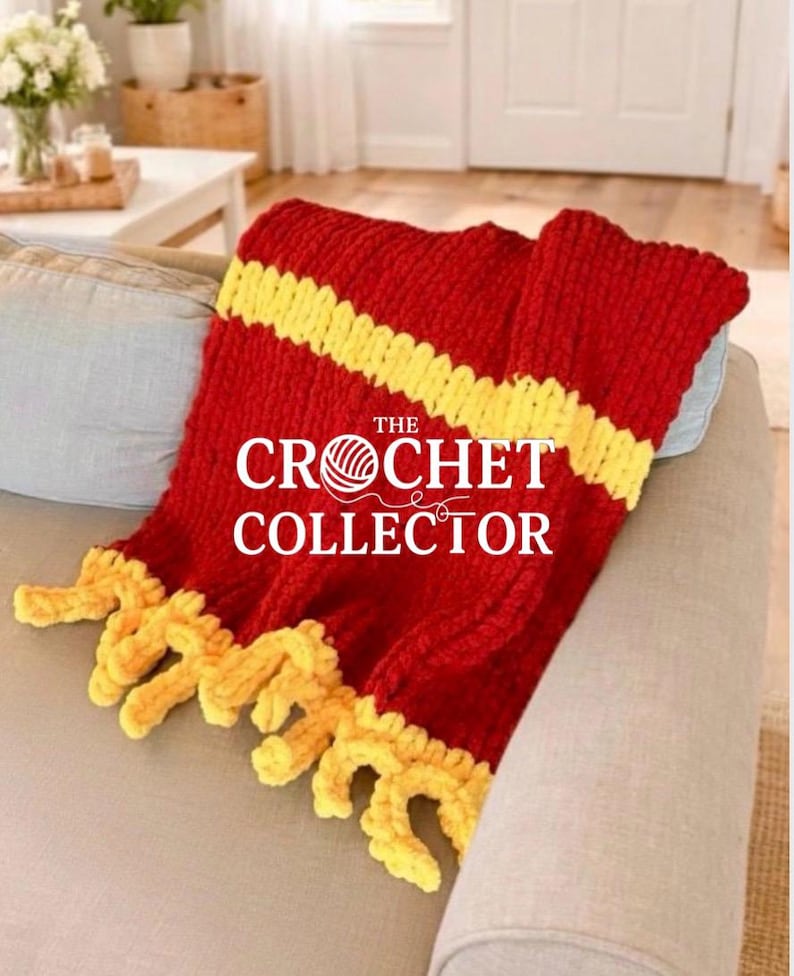 French Fry Blanket Pattern (Hand-Knit & Crochet) - PDF PATTERN ONLY - Video Tutorial Included! image 2