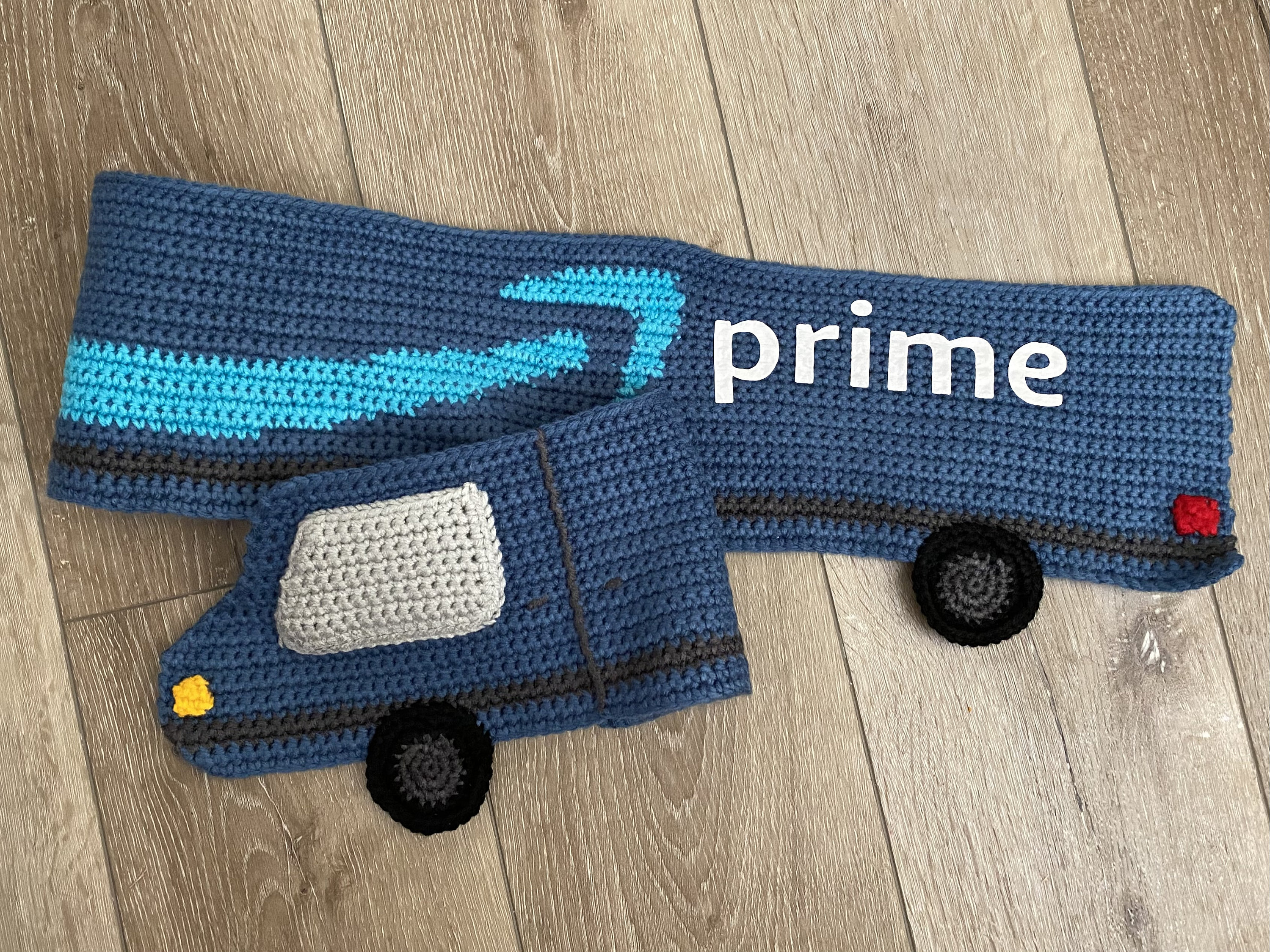 Crochet Amazon Delivery Truck Scarf Pattern - PDF Pattern and SVG