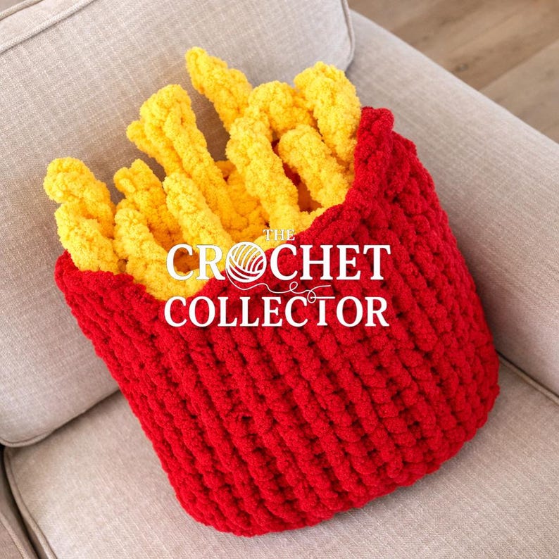 French Fry Blanket Pattern (Hand-Knit & Crochet) - PDF PATTERN ONLY - Video Tutorial Included! image 3