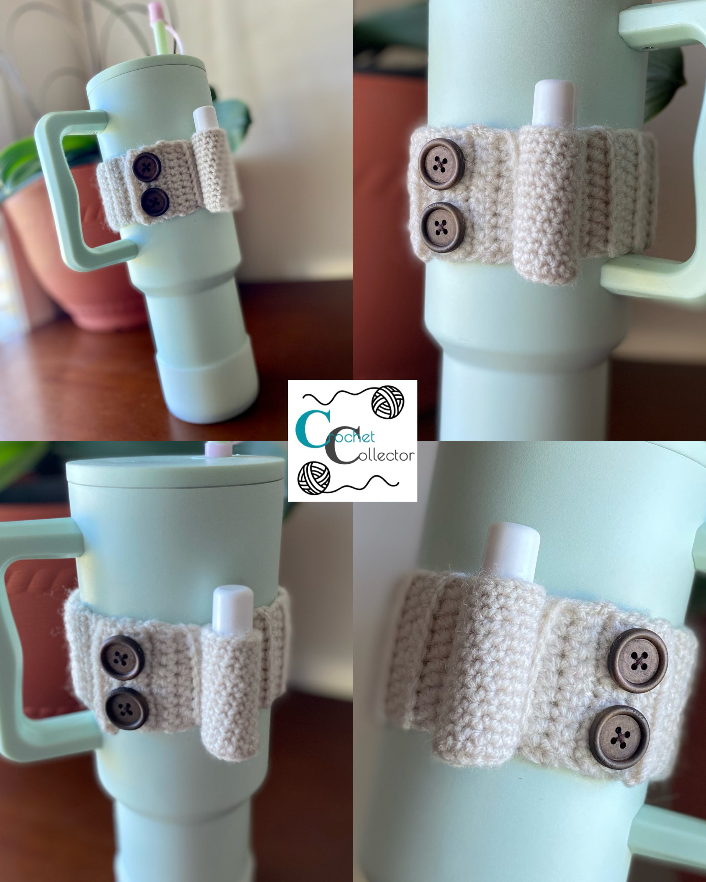 Crochet Chapstick Holder Cup Cozy for Stanley/Simple Modern Tumblers - PDF PATTERN ONLY