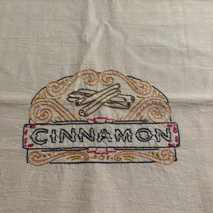 Kitchen towel, Hand embroidered, Flour sack towel, Citrus, Lemons, hand made, kitchen decor