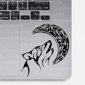 Tribal Wolf and Moon - Premium Quality Oracal 651 Vinyl Decal Sticker - FREE SHIPPING