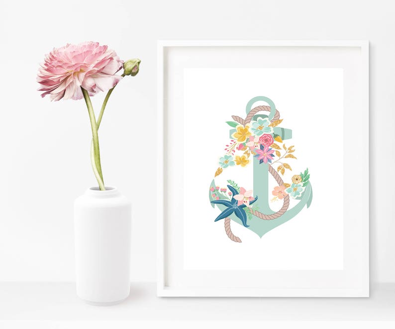 Anchor Wall Art, Anchor Printable, Anchor Decor, Anchor Art, Wall Print