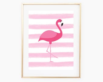 Flamingo Wall Art, Flamingo Printable, Flamingo Decor, Flamingo Art, Wall Print Download, Flamingo Nursery, Flamingo Art