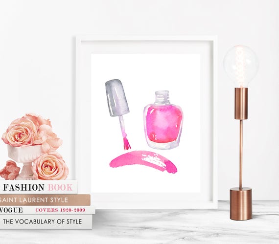 Nail Polish Wall Art Beauty Art Nail Polish Printable | Etsy