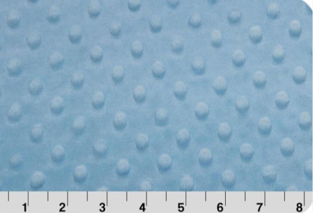 Baby Blue Dotted Minky Fabric by Shannon Fabrics Etsy