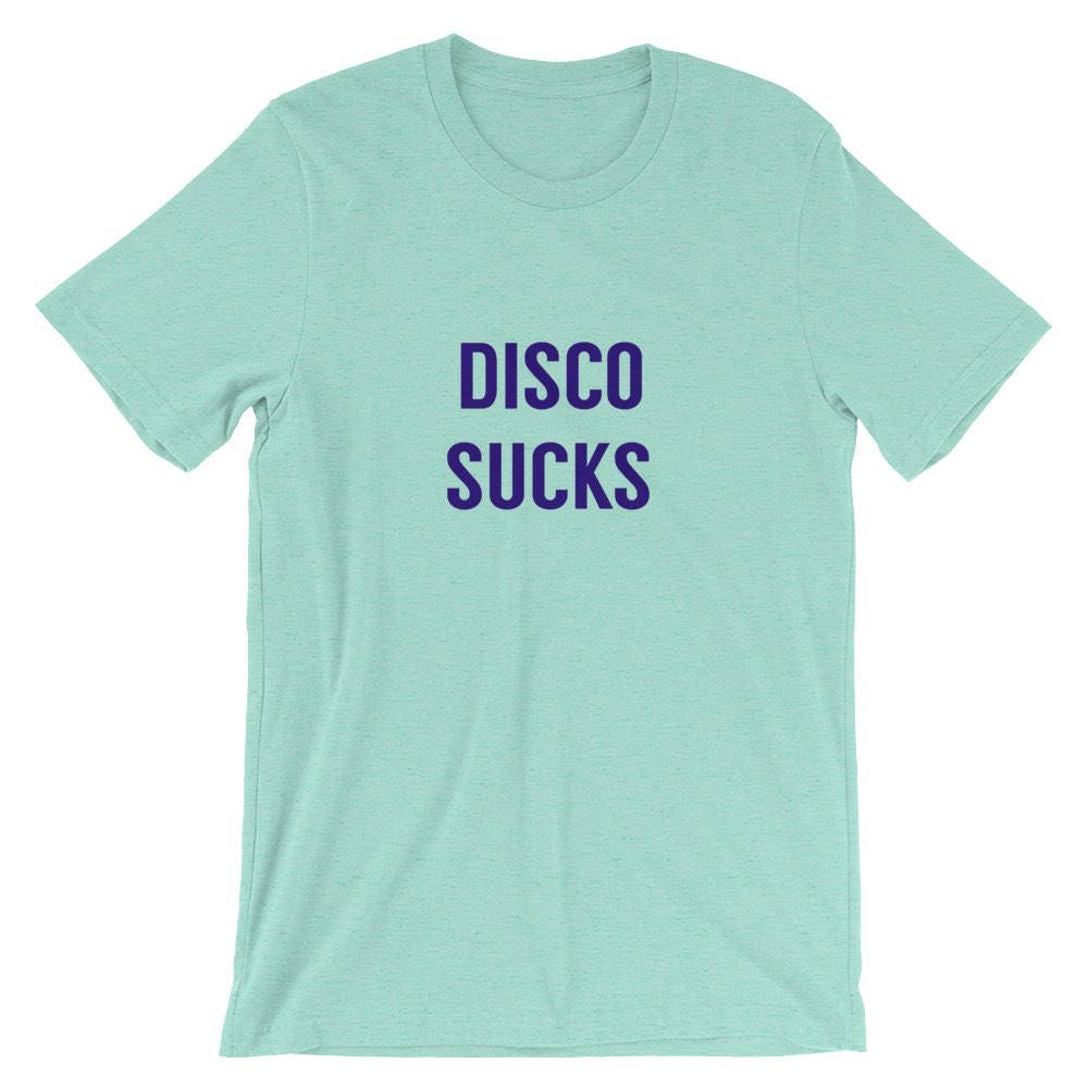 Disco zuigt T shirt 70's Rock \u0026 Roll 