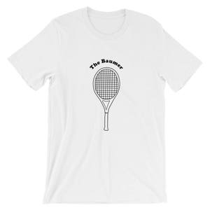 The Baumer Tennis Racket T shirt! Tennis, Richie Tenenbaum, Movies, Funny Tennis T-Shirt, Tennis Movie, Funny Character, Funny Tennis Gift,