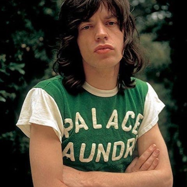 Palace Laundry T shirt! Awesome throwback, retro look, The Stones, Mick Jagger, Made to order, Classic Rock, Keith Richards, 70s, Green