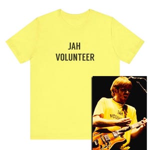 Jah Volunteer T-Shirt, Classic Rock, Bouncing Around, Farm House, Maine, Trey, Jam Band, 90s, Shirt, Rasta Apparel, Spiritual Clothing