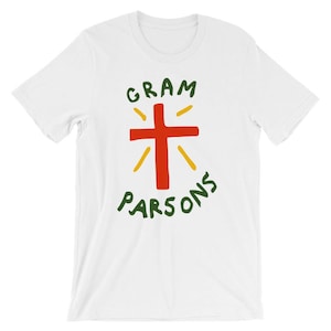 Gram Parsons Cross Design T-shirt! The 70s, American, Americana, Flying Burrito Bros, Joshua Tree, Country Rock, Emmy Lou Harris, Folk Rock