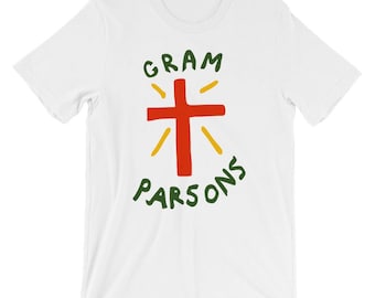 Gram Parsons Cross Design T-shirt! The 70s, American, Americana, Flying Burrito Bros, Joshua Tree, Country Rock, Emmy Lou Harris, Folk Rock