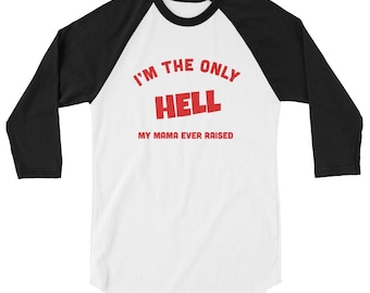 Camiseta "Soy el único infierno que mi mamá crió", camiseta "Criando el infierno", country fuera de la ley, años 70, regalo country retro, regalo de música country, chico malo, rebelde