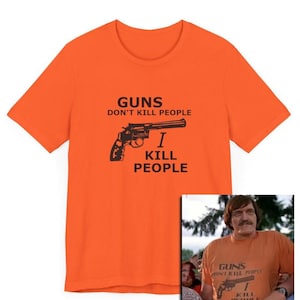 Camiseta "Las armas no matan gente, yo mato gente", película de los 90, golf, jefe, camiseta clásica, divertida, Shooter Mcgavin, campeonato de golf, hombre de arena