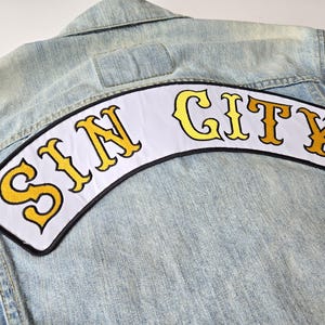 Sin City Jean Jacket, Country, Gram Parsons, Sin City Boys, 70s Rock and Roll, Emmy Lou Harris, California, Joshua Tree, Patch, Size Large
