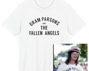 Gram Parsons and the Fallen Angels T-Shirt! Americana Music, Joshua Tree Tee, 70s Folk Country Music, Emmylou, Alt-Country Gift for Dad, mom