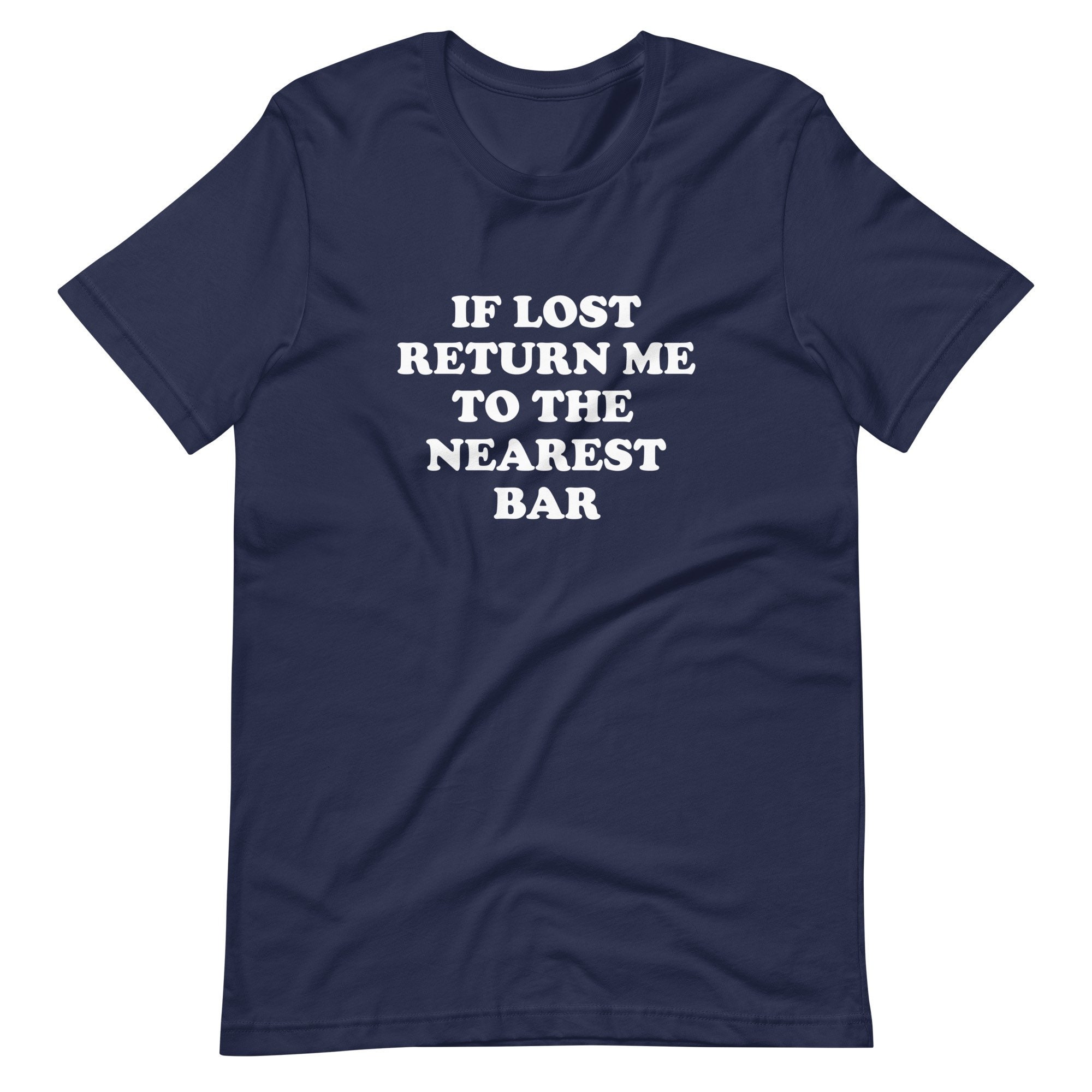 T-shirt Humour "IF FOUND PLEASE RETURN TO THE PUB" - Fruit Of The Loom - Neuf Sans étiquette