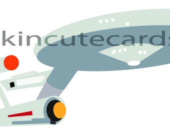 Retro Starship Enterprise Clip Art, Starship Enterprise PNG, Starship Enterprise JPEG, Starship Enterprise Vector Illustrator, Star Trek